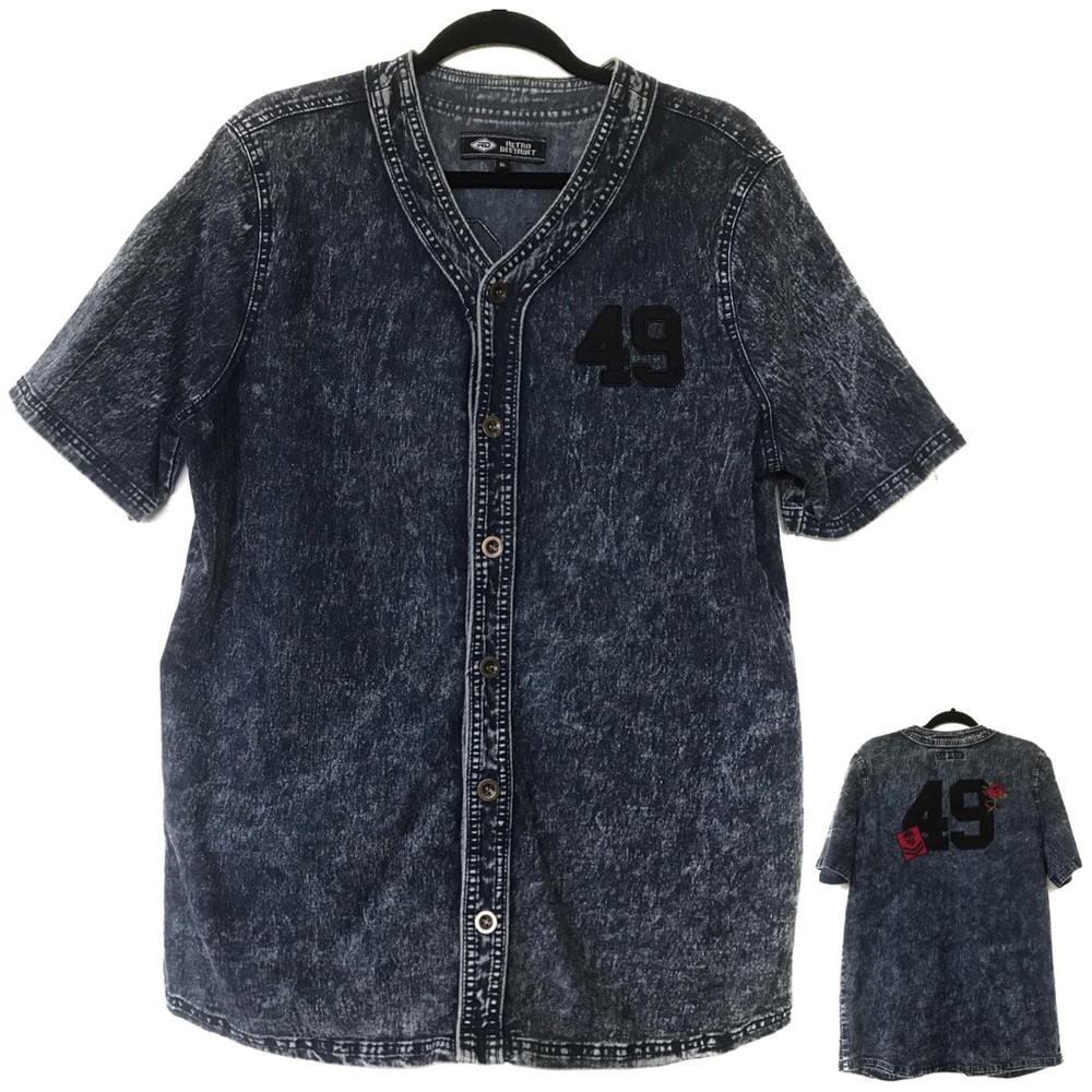 Retro District Denim Style Men’s Top